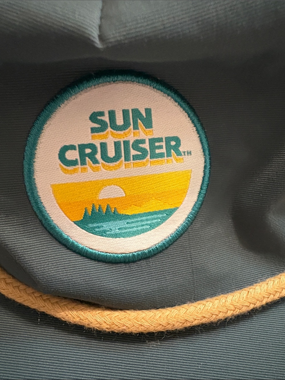 Men’s Teal Rope-Trim Cap - Picture 2 of 7